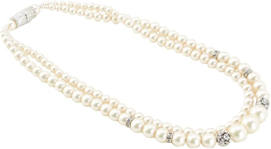 Amazon B Gallery Select パールネックレス 二連 マグネット付 冠婚葬祭 日本製 フォーマル レディース 39 5cm ネックレス 通販