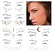 15 pcs (11 different styles) Face Tattoo Sticker, Freckle Sticker, Face Metallic Temporary Tattoo Water Transfer Tattoo for Professional Make up Dancer Costume Parties