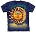 The Mountain Sun Moon-M Adult T-Shirt, Blue and Purple, Medium