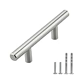 Modket 1 Pack Solid Brushed Nickel T Bar Handle