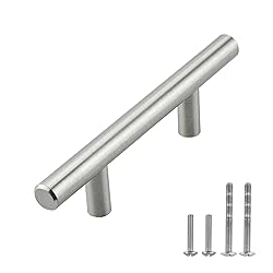 Modket 1 Pack Solid Brushed Nickel T Bar Handle