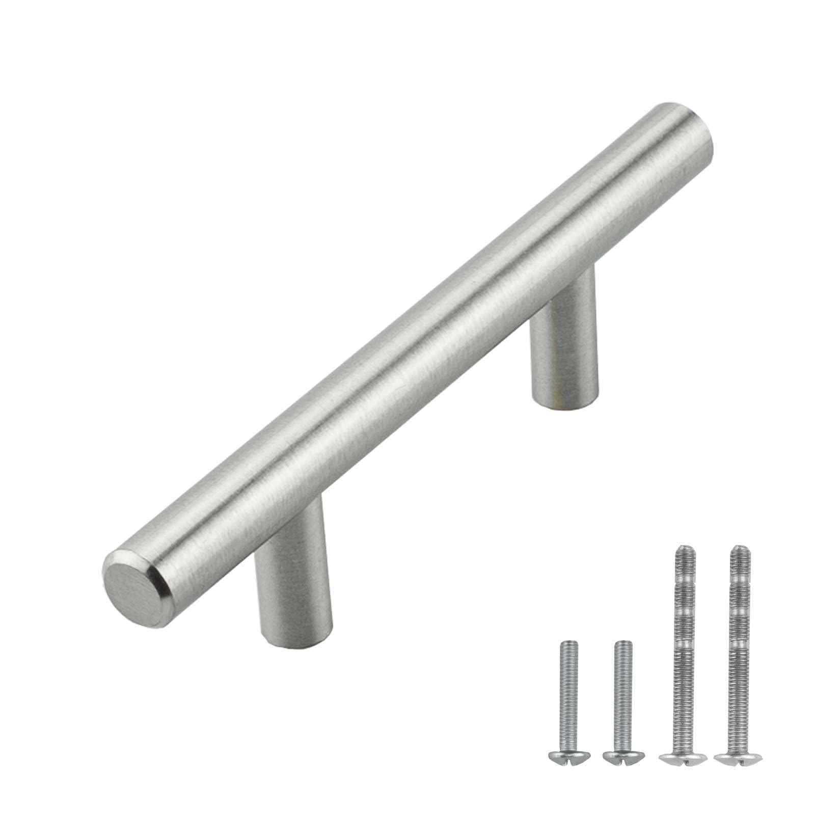 Modket 1 Pack Solid Brushed Nickel T Bar Handle
