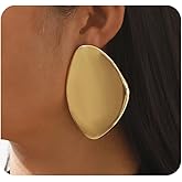 Chunky Gold Geometric Statement Earrings for Women, Dainty Silver Big Irregular Drop Dangle Earrings Vintage Punk 70s 80s Hip Hop Ear Jewelry