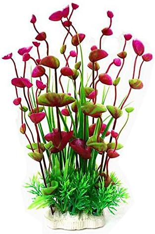 ChooseU 15.75 inch Bright-Colored Aquatic Plants with Elegant Color and Perfect for Fishbow Decoration Silica Ceramics is More Stable in the Deep Water Tank(Purple)