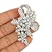 EVER FAITH Wedding Silver-Tone Bowknot Flower Clear Austrian Crystal Brooch