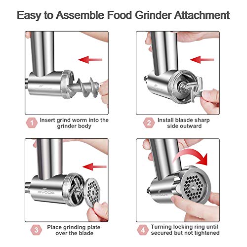 Stainless Steel Food Grinder Attachment for KitchenAid Stand