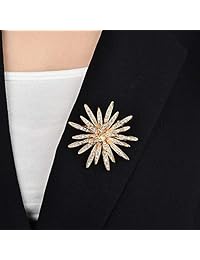 GYAYU Broche para mujer, tono dorado Austria Rhinestone Crystal Brooch Pins Jewelry