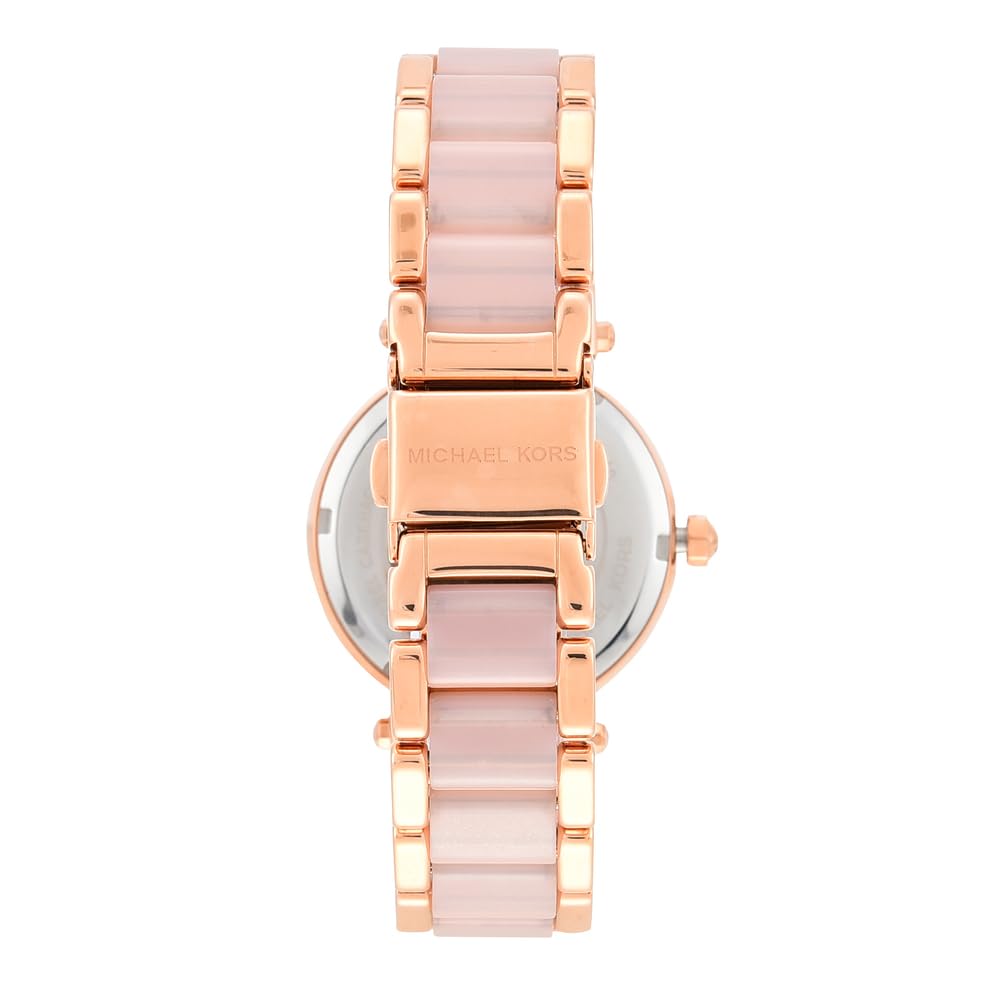 Michael Kors Parker Women's Watch, Stainless Steel and Pavé Crystal Watch for Women with Steel, Leather, or Silicone Band