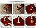 Aokbean 10pcs Colors Flower Antique Carved Wax Sealing Sticks for Retro Vintage Wax Seal Stamp Without Wick (Gold)