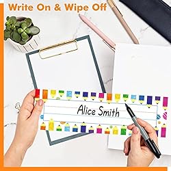 40PCS Desk Nameplates, Double Sided PET Film Desk