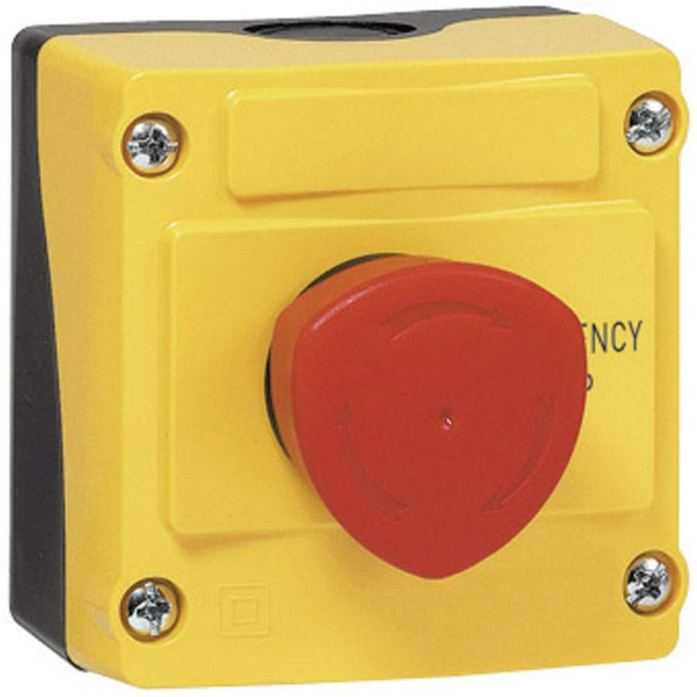 BACO LBX10510 Emergency Stop Button, Mushroom Button in Case 240 V/AC 2.5 A 1 Opener IP66 Pack of 1