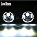 International Scout II 1973-1980 7 Inch Round Cree LED Headlights White Halo Ring Angel Eyes+Amber Turning Signal Lights