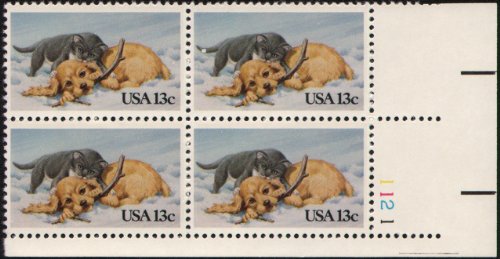 DOG & CAT ~ ANIMALS ~ PETS #2025 Plate Block of 4 x 13 US Postage Stamps