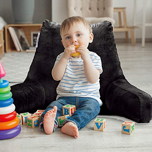 Vekkia Reading & Bed Rest Pillow with Support Arms, Pockets, Memory