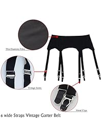 TVRtyle S504R - Hebillas de metal para mujer, 6 correas anchas, sin costuras, color negro