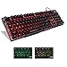 Mafiti RK100 3 Color LED Backlit Keyboard USB Wired Multimedia Keyboard for Gaming,Office primary