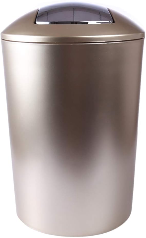 YAKOK 6.5L Rund Mülleimer mit Schwingdeckel Kunststoff Papierkorb Klein