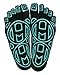 Mato & Hash 5-Toe Exercise Barefoot Feel Yoga Toe Socks With Full Grip - 3PK B.Lime/B.Scuba/B.Orchid CA7000GR S/M