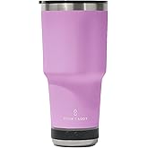 Go Caddy 28 oz Tumbler with Bluetooth Speaker, Insulated Stainless Steel Travel Cup with Lid, Hot & Cold Drink Beverage Container, Removable Speaker with Microphone, Rubber Base, Pink