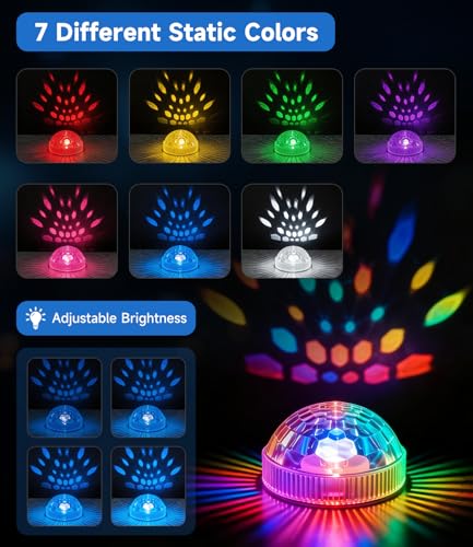 Solar Float Lights for Swimming Pool, 7 Colors RGB + Running Effect, IP68 Waterproof, 4 Brightness Levels, 10m Remote Control, Timer 2/4/6h - for Pool, Pond, Garden, Party Decoration