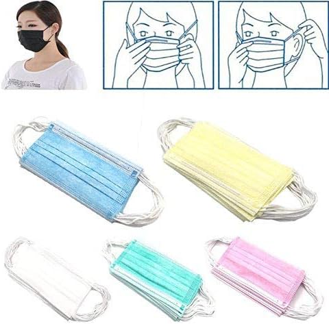 Caxmtu 20 Pieces/Bag Disposable Non Woven Face Mask 4 Layer Medical dental Earloop Respirator Anti-Dust Flu Masks