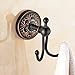 Kabter Carved Flower Brass Towel Coat Hook,Oil Rubbed Bronze