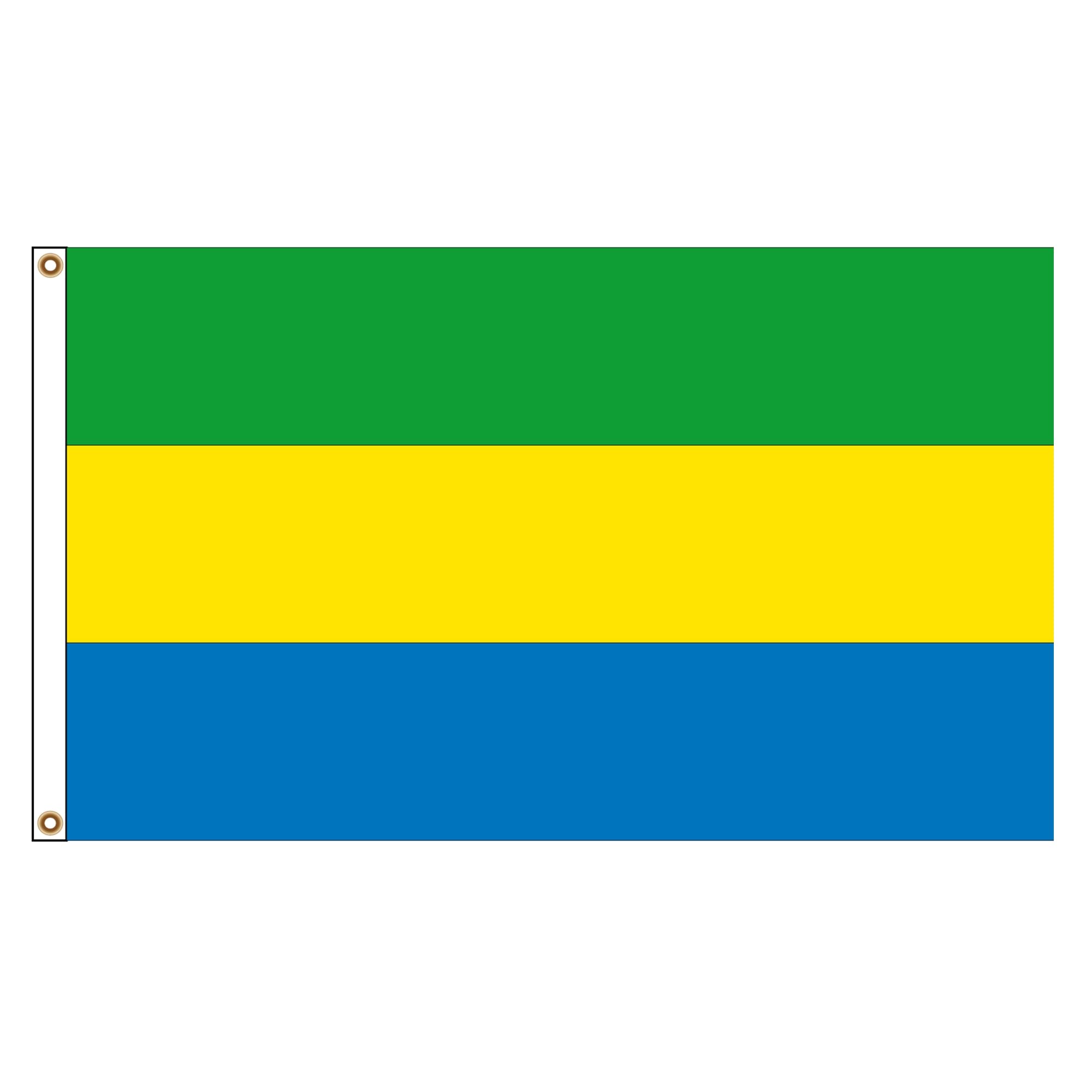 PinkDisplay Africa flag (Gabon)3x5ft(90x150cm) full color eyelets and double stitches
