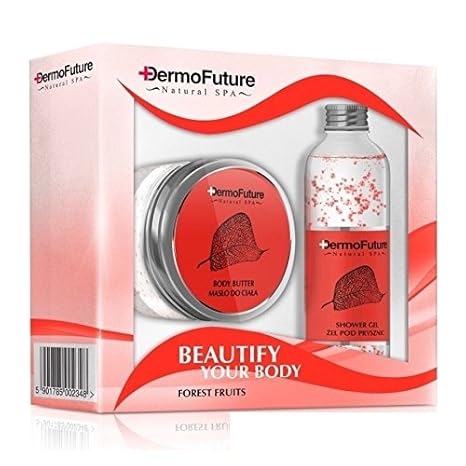 dermofuture Natural Spa Body Butter + Dusche Gel Forest Fruits Body Geschenk Set