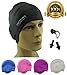Premium Long Hair Swim Cap For Men & Women, Lady, Boys & Girls With Beautiful Design - The Best Swim Cap On The Market - Free Nose Clip & Ear Protection. (Black)