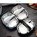 Lunch Bento Box Insulated Stainless Steel Square Food Storage Container Leakproof with Sealed Compartment for Woman Man Work (Black 2 Sealed Compartment)