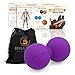 5BILLION FITNESS Peanut Massage Ball,Double Lacrosse Ball and Mobility Massage Ball for Physical Therapy - Deep Tissue Massage Tool for Myofascial Release, Muscle Relaxer, Acupoint Massage (Purple)
