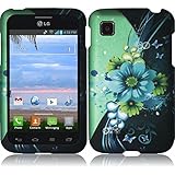 HR Wireless Rubberized Design Case for LG Optimus Dynamic II LG39C L39C - Retail Packaging - Sublime Flower