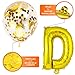 Zelaar Gold Happy Birthday Balloons Banner Set with Confetti Balloons for Birthday Party Decorations