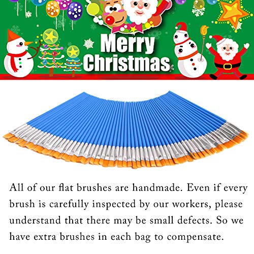60 Pcs Flat Paint Brushes, Small Brush Bulk for Detail Painting - //coolthings.us