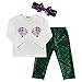 Jxstar Baby Girls Cute Shell T-shirt + Mermaid Pants Outfit long sleeve 100