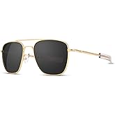 Pro Acme Sunglasses Men Polarized Aviator Sunglasses Military Style Metal Frame with Bayonet Temples