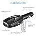 JINPUS Car Charger Adapter Dual USB Port, Air Purifier for Car -Edge Holes Release Anions, Middle Holes Can Add Essential Oil (Not Included) to as Aroma Diffuser, Remove Bad Smell and Odors (Black)