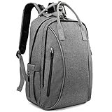 Diaper Bag Backpack Large Baby Nappy Changing Bags with Insulated Pockets and Stroller Straps, Multi-Function Neutral Travel Backpacks for Mom and Dad, Fashion Durable Water-Resistant (Dark Grey)