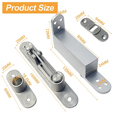Self Closing Hidden Pivot Door Hinges, 360 Degree Shaft Swing Door