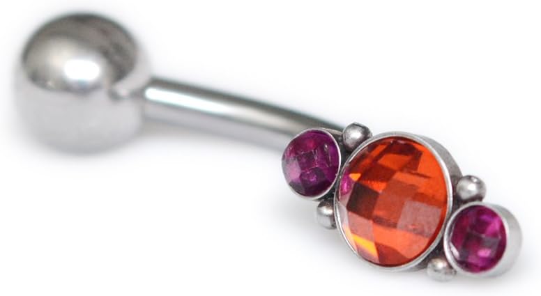 Belly Button Ring - 316L Surgical Steel Belly Barbell, Navel Ring Short