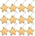 Firefly Craft Rustic Burlap Star Ornaments, Set of 12