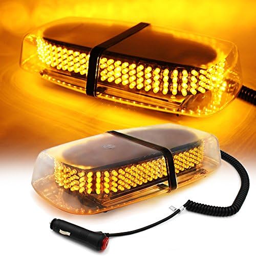 FOXCID New Version 12" LED Wireless Emergency Roof Top Strobe Mini Light Bar with Magnetic Mount, for Plow or Tow Truck Construction Vehicle (Yellow)