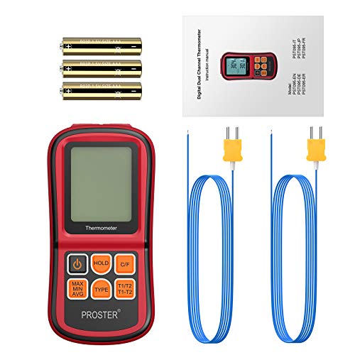 6 Proster+Thermocouple+Thermometer+Dual+Channel+Thermocouples