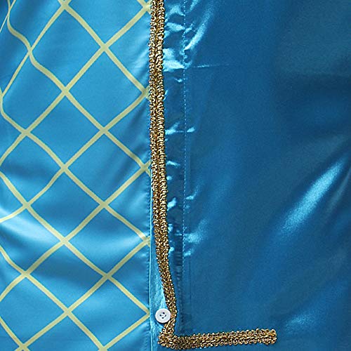 Clearance! Mens Shirts Luxury Dashiki Button Down Slim Fit African Ethnic Printed Long Sleeve Dress Shirt Top (Blue, M)