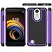 for LG Aristo Case, LG Phoenix 3 Case, LG Fortune Case, LG Rebel 2 LTE Case, LG Risio 2 Case, LG K8 2017 Case, OEAGO [Shockproof] Hybrid Dual Layer Defender Protective Case Cover (Purple)