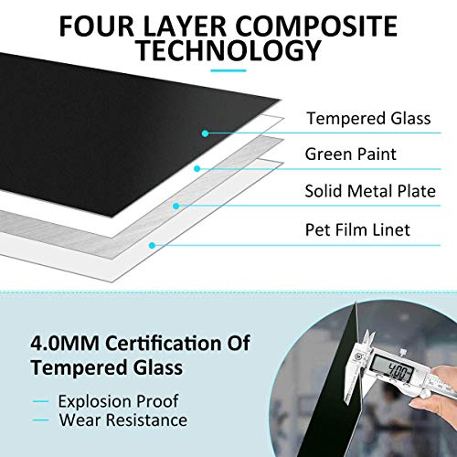 ZHIDIAN Black Glass Dry Erase Board UltraLarge, 72" x 43" Splicing