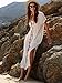 Milumia Women's Bohemian Floral Embroidery Split Maxi Dress Cover Ups