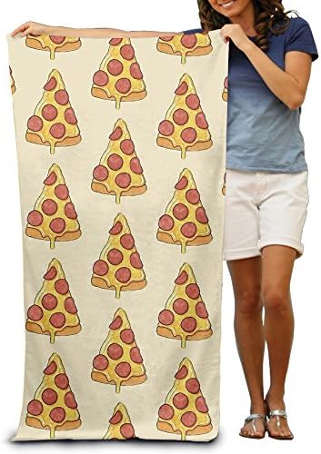 Microfiber Beach Towel Pizza Printed 30" X 60" Soft Lightweight Absorbent For Bath Swimming Pool Yoga Pilates Picnic Blanket Towels