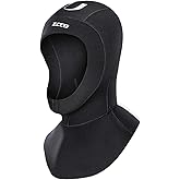 Neoprene Wetsuit Hood Scuba Diving Hood 3MM 5MM for Men Women Youth, Bib Dive Cap Surfing Thermal Hood for Kayaking Snorkeling Swimming Sailing Canoeing Water Sports