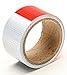 STARREY Reflective Tape Outdoor Red White 2 in X 12 FT Waterproof Self Adhesive DOT-C2 Trailer Safety Conspicuity Dot Tape for Traliers Cars